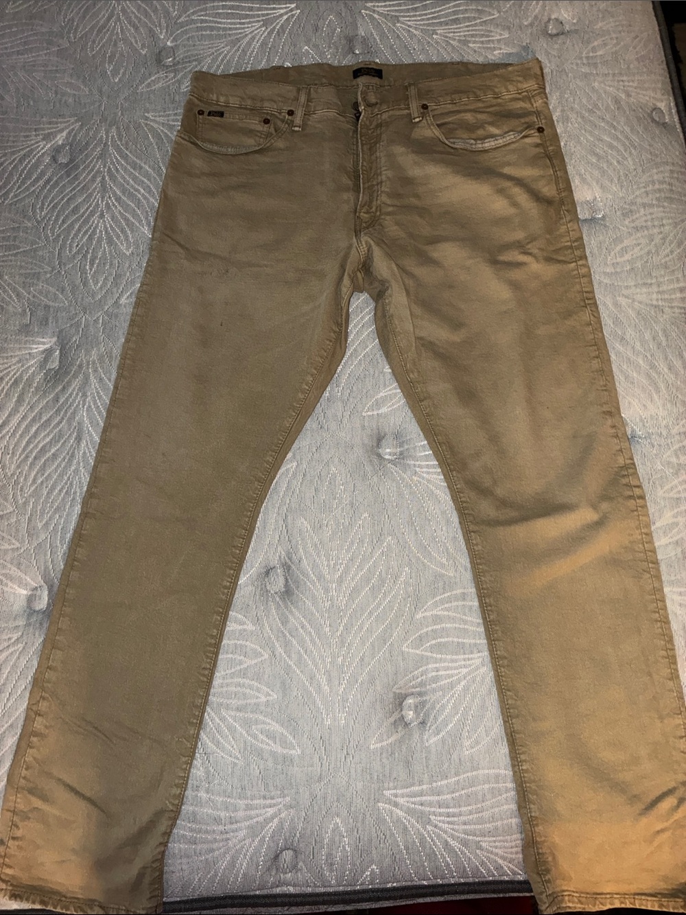 Ralph Lauren Men's Slim Straight Jeans in Khaki/Tan